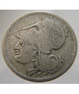 1926 GREEK ATHENA CHARM 2 Drachmas Godess Athena Copper nickel Coin wisd... - £11.98 GBP