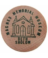 JUDAICA WOODEN TOKEN Magnes Memorial Museum Beth Sholom wooden prutah - £3.98 GBP