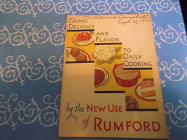 New Use of Rumford Published 1931 by The Rumford Company - $15.00