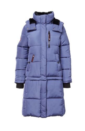 Primary image for Canada Weather Gear Steel Blue Convertible Hooded Puffer Coat Women's Size S NEW