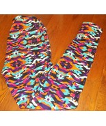 NEW LulaRoe Leggings One Size Geometric Purple Black Pink Orange - FREE ... - $336.54 MXN