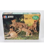 Big Ben MB Puzzle 1000 Pieces Cheetah Family In Kenya Vintage - $44.66 CAD