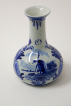Royal Delft Blue &amp; White Floral Miniature Porcelain Bud Vase - £20.08 GBP