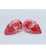Reddish PINK PEAR Pair Fancy 1.00 Cts VS1 Lab Grown CVD Diamond for Earring - $665.93 CAD