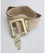 Coldwater Creek Women&#39;s Beige Belt 100% Jute Metallic Gold Size XL NWT - $22.72