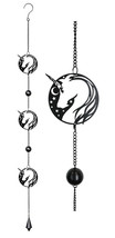 Sacred Unicorn Horse with Moon and Stars Metal Wall Hanging Mobile Wind ... - $23.99