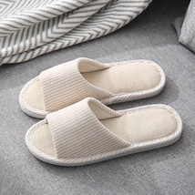 Summer Comfortable Women Home Shoes Men House Slippers Cotton Slides For Bedroom - £18.69 GBP