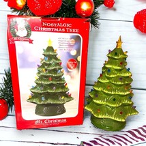 Mr Christmas Nostalgic Ceramic Light-up Christmas Tree Battery Operated w/Box - £37.36 GBP