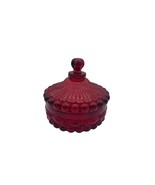 Mosser Eye Winker Covered Candy Dish Ruby Red Round - £54.52 GBP