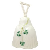 Belleek Porcelain Bell Shamrock Clover 6th Green Mark Ireland Irish Trinket - £60.23 GBP