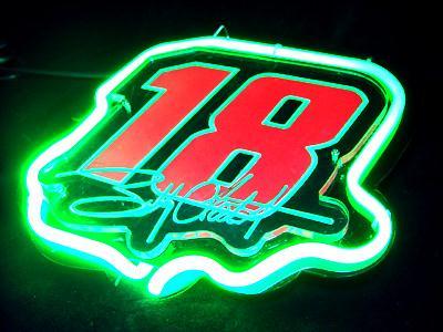 Primary image for Nascar #18 3D Beer Bar Neon Light Sign 11'' x 8''