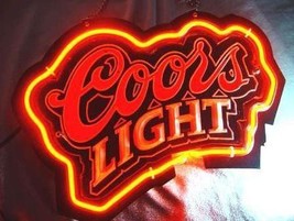 Coors Light 3D Beer Bar Red Neon Light Sign 11&#39;&#39; x 8&#39;&#39; - £155.94 GBP