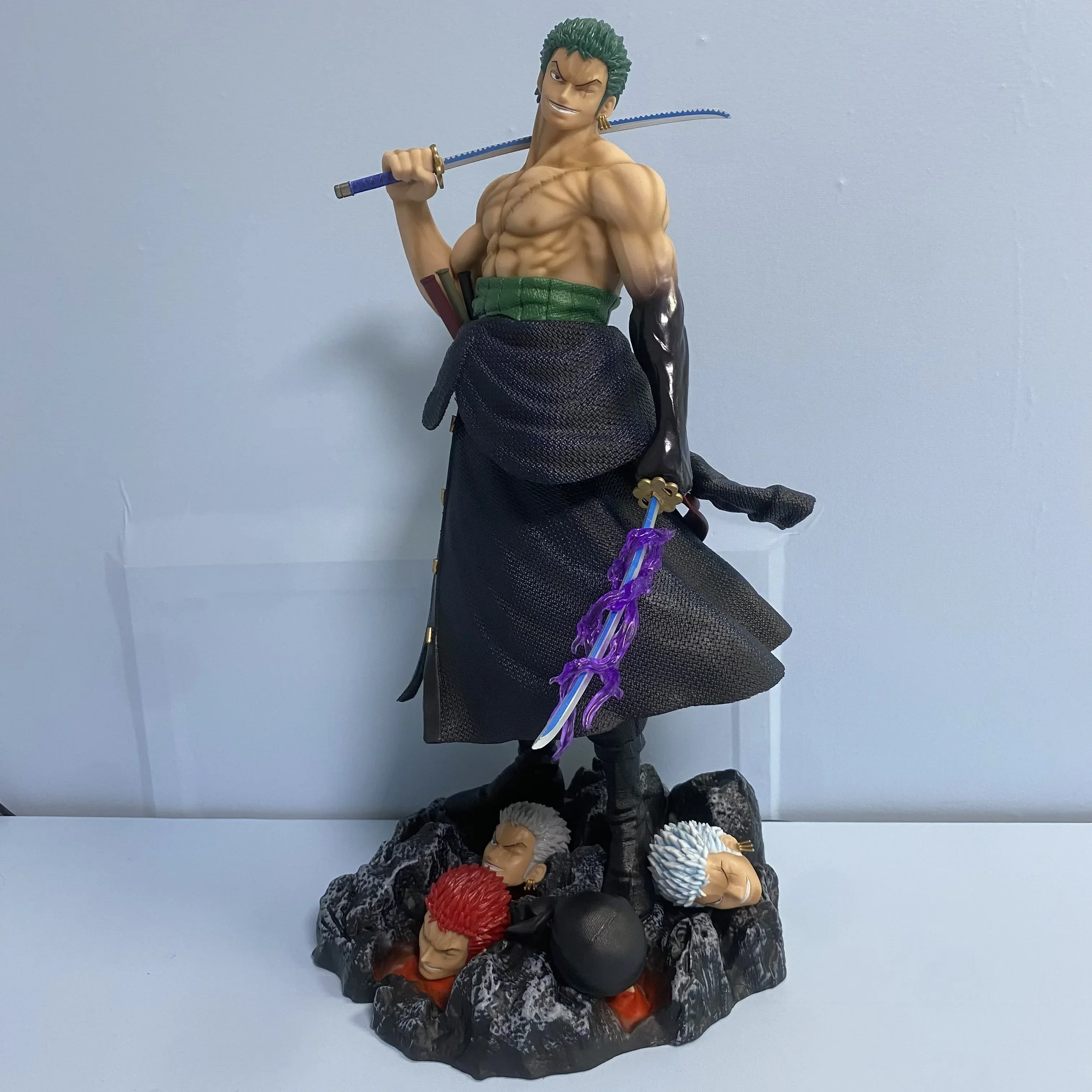 Anime One Piece Stand Posture Roronoa Zoro Action Figures  Pvc Statue Fight - £167.06 GBP+