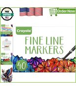40-Pack Fine Line Markers - Vibrant Skinny Markers for Adult Coloring Books - $350.07 MXN