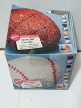 Wilton Sports Ball Pan Set Round Cake Baking Soccer Baseball Basketball ... - $11.09