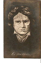 Vintage antique RARE postcard Ludwig van BEETHOVEN face from nude woman ... - £54.27 GBP
