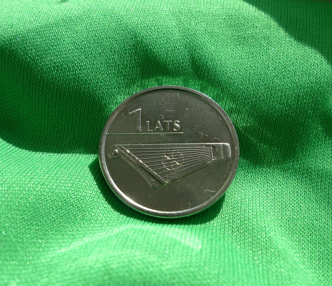 Latvia, 1 LATS 2013 KOKLE Musical Instrument - Coin for Luck - $5.50