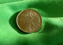 Latvia, 1 LATS 2008 Waterlily  - Coin for Luck Souvenir Collection  - $6.00