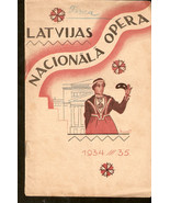 Latvia - Vintage Latvian National Opera programm 1934 - 1935 - 44 pages - R - £34.61 GBP