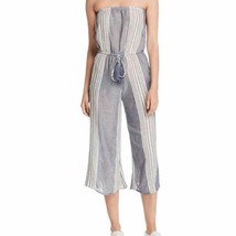 Elan Blue White Stripe Strapless Jumpsuit Medium - $46.75