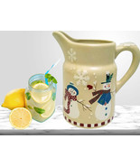 Vintage Hallmark Snowman Pitcher or Vase Collectable Stoneware - $29.00