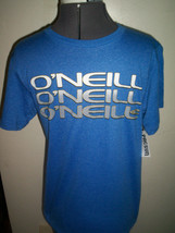 MEN&#39;S GUYS  O&#39;NEILL ROYAL  BLUE 3 TIMES TRIPLE FADING LOGO TEE T SHIRT N... - £14.32 GBP