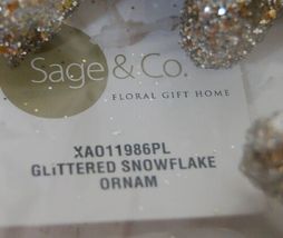Sage Company XAO11986PL Glittered Snowflake Ornament 8 Inches Box of 12 image 3