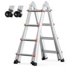 VEVOR Telescoping Ladder A Frame, 13 FT Compact Aluminum Extension, 330l... - $144.90