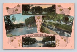 Multiview Scenes in Epworth Park Lincoln Nebraska NE 1911 DB Postcard P12 - £3.85 GBP