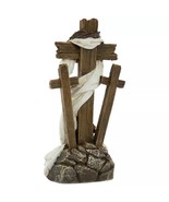 White Cloth On Easter Crosses Lilies /Nails A Crown Of Thorns Carved Roc... - $470.22 MXN