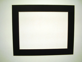 Picture Framing Horizontal Mat 8x10 horizontal  for 6x8 photo Black color - £2.75 GBP