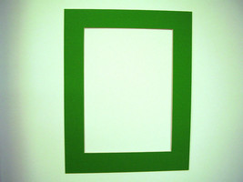 Picture Mat  11x14 for 8.5x11 photo or document Crayon Green Bright Green - $10.09