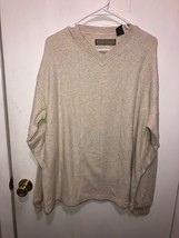 NWT Naturalife Pullover Mens V Neck Sweater SZ Medium Heather Oatmeal NE... - $16.82