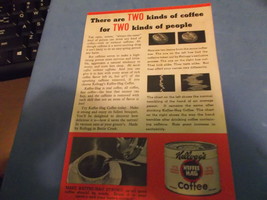 Kelloggs Kaffee Hag 97% Caffeine Free Coffee Double Sided Ad - $10.00
