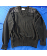 JACK YOUNG V NECK NAVY USN UNIFORM BLACK ACRYLIC COMMANDO PULLOVER SWEAT... - $36.42