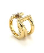 Tiffany &amp; Co. SINGLE 18k Yellow Gold Diagonal Hoop Earring Italy ONE - $1,782.00