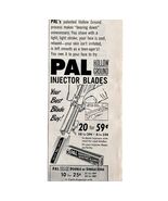 Pal Injector Shave Razors 1952 Advertisement Shaving Hygiene Hair Care D... - €17,15 EUR