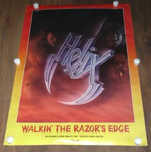 HELIX PROMO POSTER Walkin&#39; The Razor&#39;s Edge VINTAGE 1984 CAPITOL RECORDS - $299.99
