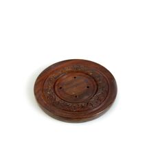 Incense Burner - Wooden Round Plate - 4 inches - $5.93