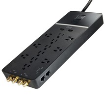 Rocketfish 12-Outlet/2-USB Surge Protector Strip - Provides Protection & Conveni - £89.27 GBP
