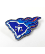 Tennessee Titans NFL Football Logo Silver Tone Enamel Lapel Pin Blue Red... - $11.99