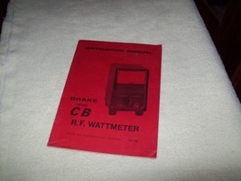 Vintage Drake Model CB R.F. Wattmeter Instruction Manual user owner guide - £13.44 GBP