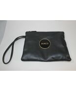 Woman Wallet Pouch Leather MIMCO Medium Waver Black Patent Rose Gold Clu... - $29.95