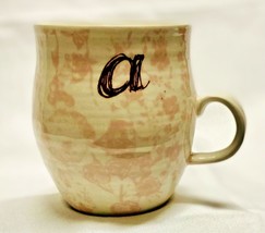 ANTHROPOLOGIE Homegrown Initial Mug Monogram Personalized Name Floral Co... - £11.95 GBP