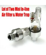 LOT 2 Airbrush In-Line Mini Air Filter Water Trap Separator 1/8&quot; Fitting... - €14,48 EUR