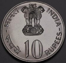 India 10 Rupees, 1977 F.A.O. Gem Unc~Rare, 20,000 Minted~Save For Development~FS - £34.20 GBP