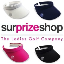 New 2023 Surprizeshop Ladies Clip Golf Sun Visor - Pink Navy White Black, Aqua - $25.29