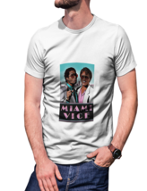 Miami Vice (80&#39;s Tv Show) 100% Cotton White T-Shirt Tees For Men - £12.01 GBP