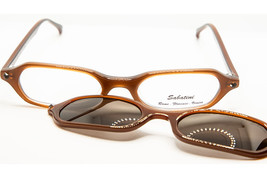 SABATINI Rome Florence Venice 5 Brown Clip on Eyeglasses C1 47mm - $27.55
