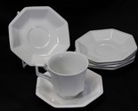Johnson Bros Heritage Octagon Saucers and Cup Beaded Lot of 7 - $29.39